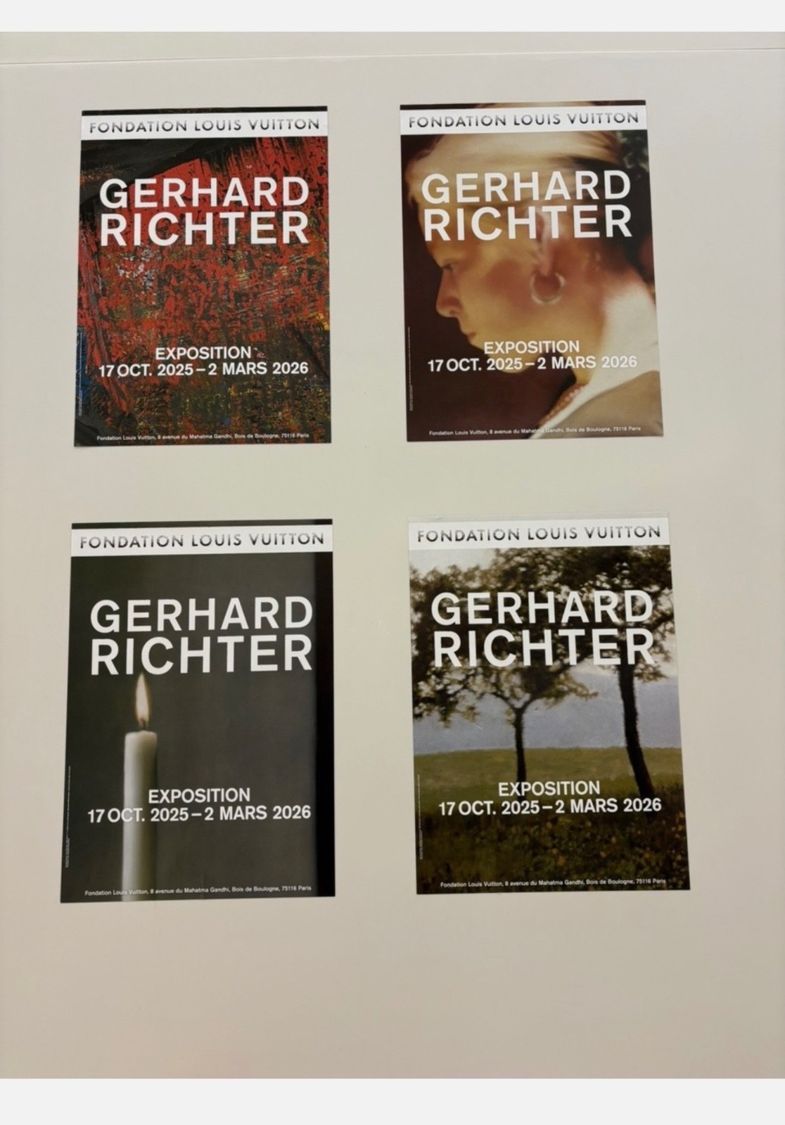 Gerhard Richter – 4 Original Posters Set – Fondation Louis Vuitton Paris…