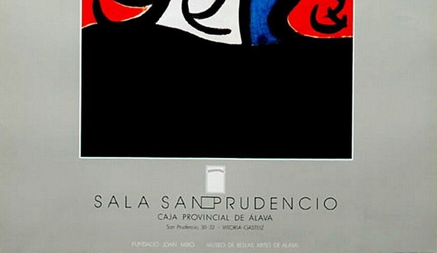 Pair Joan Miro original exhibition poster