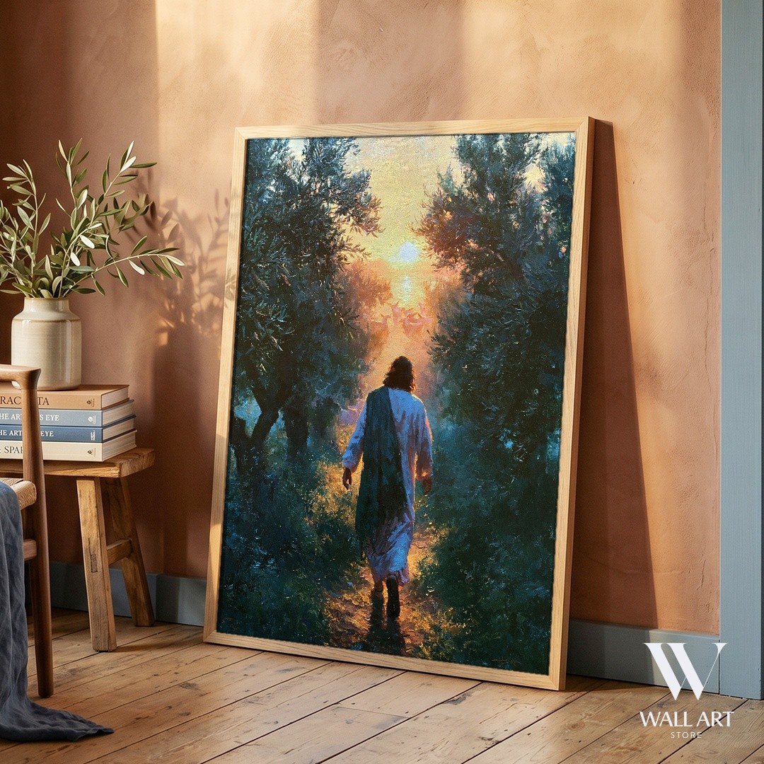 Sunset Figure Impressionist Poster | Spiritual Wall Art | Home Decor