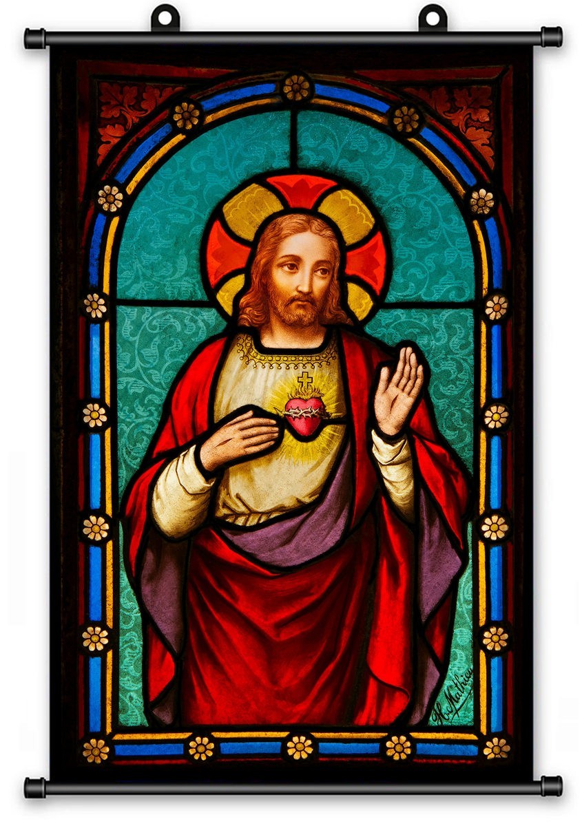 Jesus Christ Portrait Canvas Scroll Poster Wall Art Painting 24″ x 36″ Inch J53