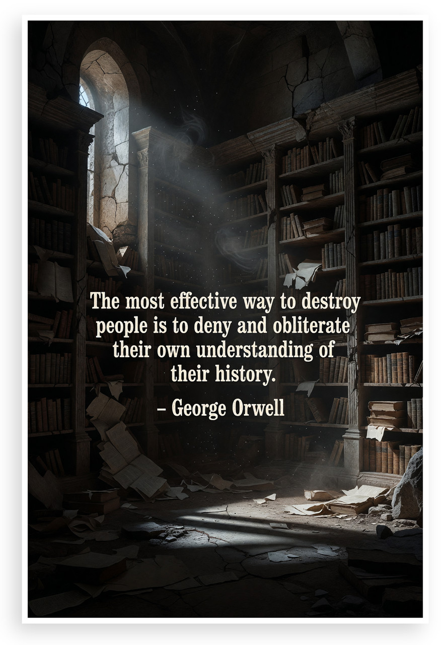 George Orwell Destroy People History Quote 12×18 Poster