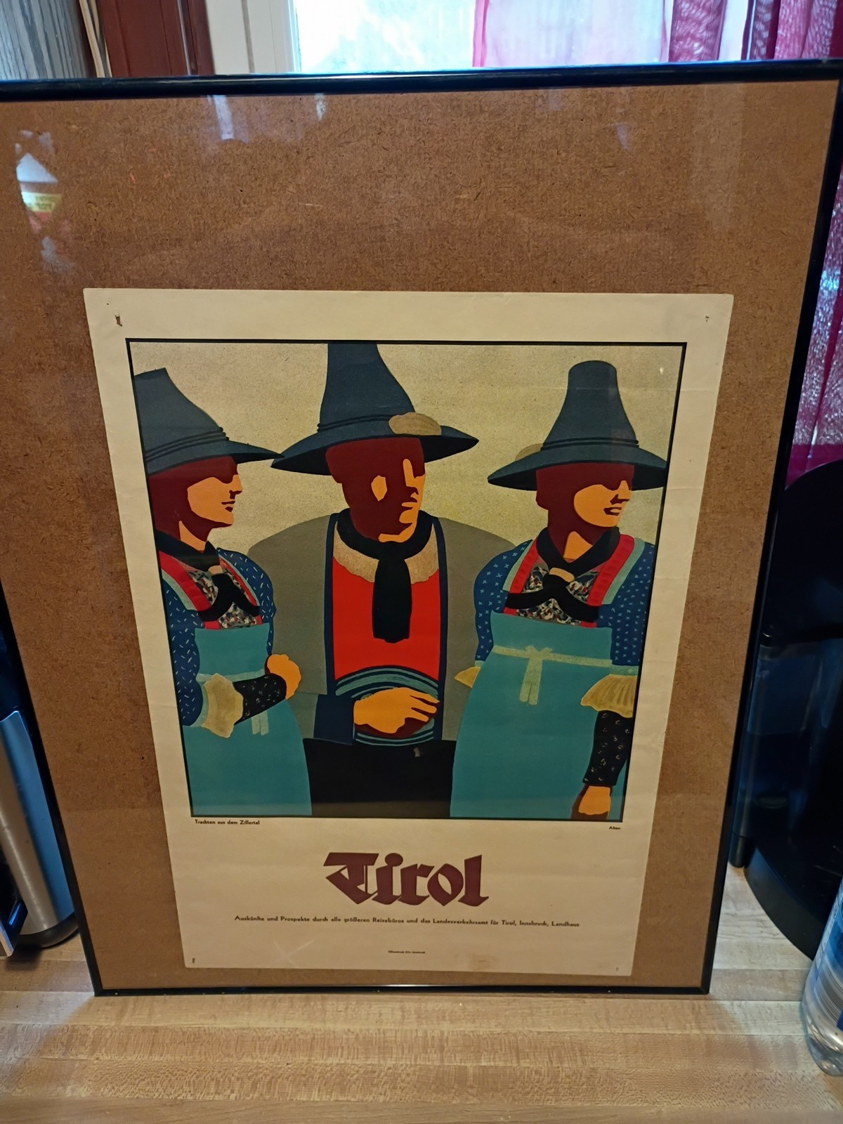 RARE Vintage Poster TIROL Innsbruck Trachten aus dem Zillertan AUSTRIAN FOLKWEAR