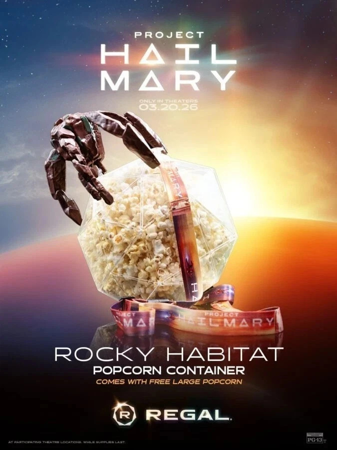 Project Hail Mary Regal Exclusive Rocky Habitat Popcorn Bucket Poster Unframed