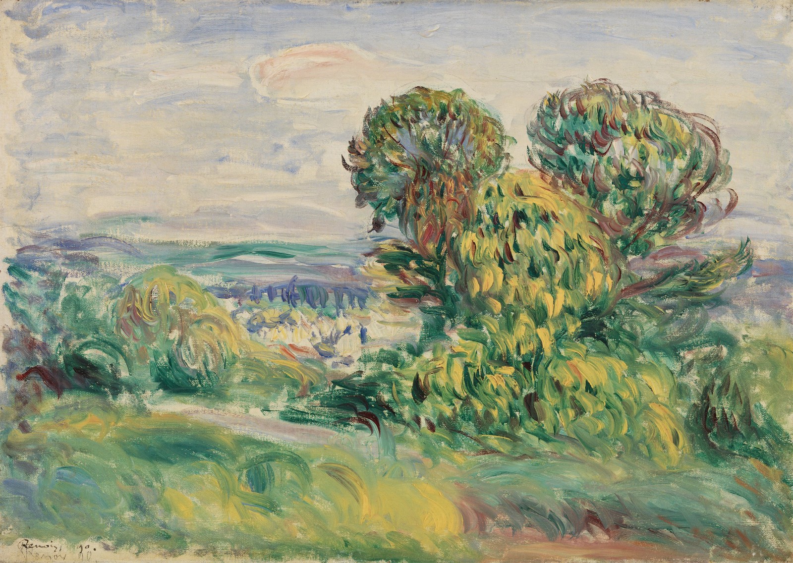 Impressionist Wall Art Poster – Scenic Landscape by Renoir Home Decor