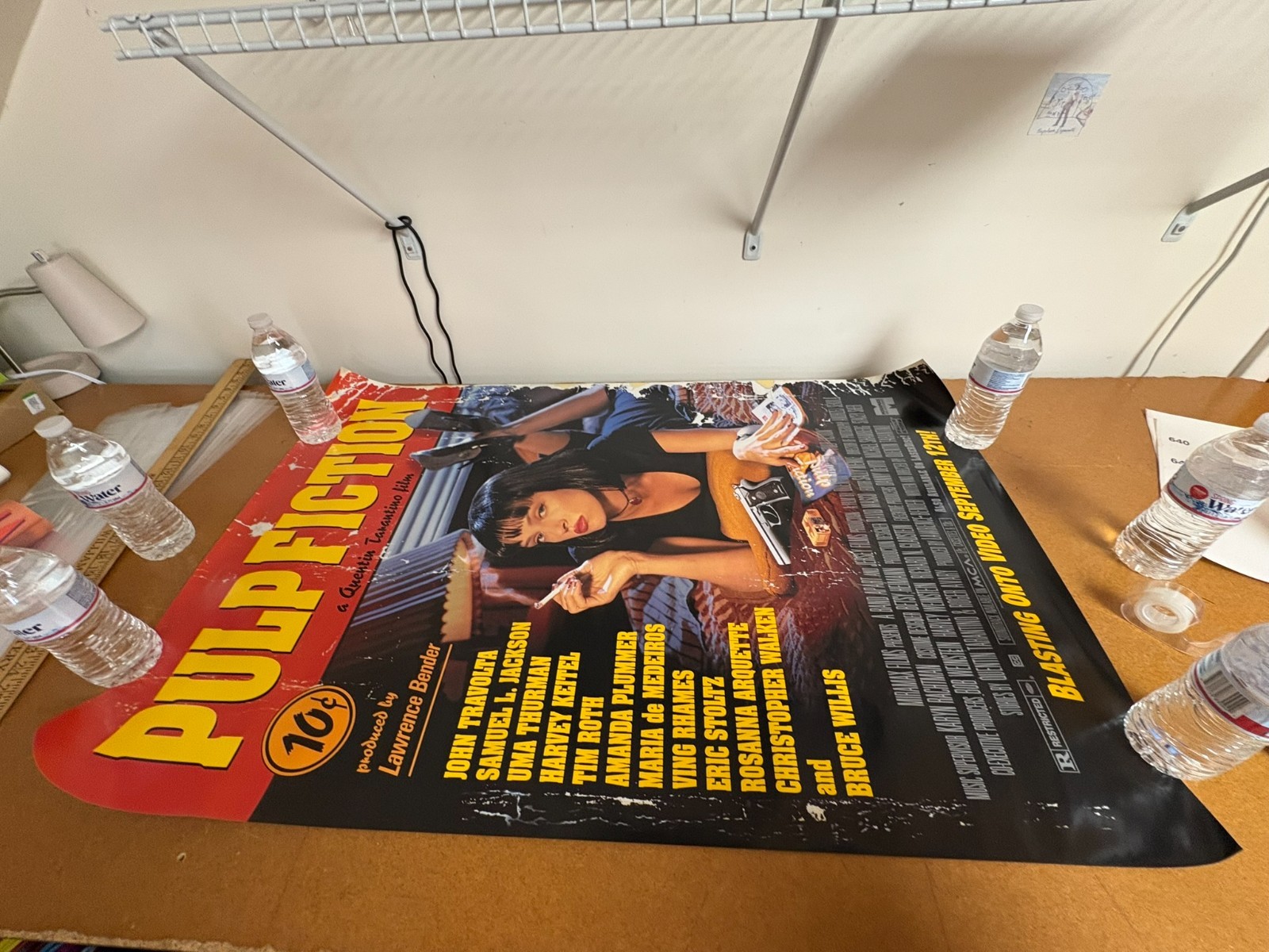 Poster #631 40×26 Pulp Fiction 1994 VHS Video Store Promo Original