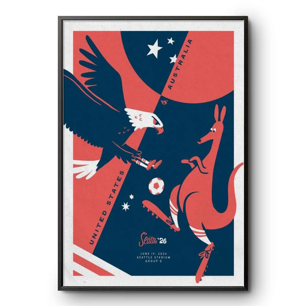 United States vs. Australia June 19 2026 Poster Seattle Stadium