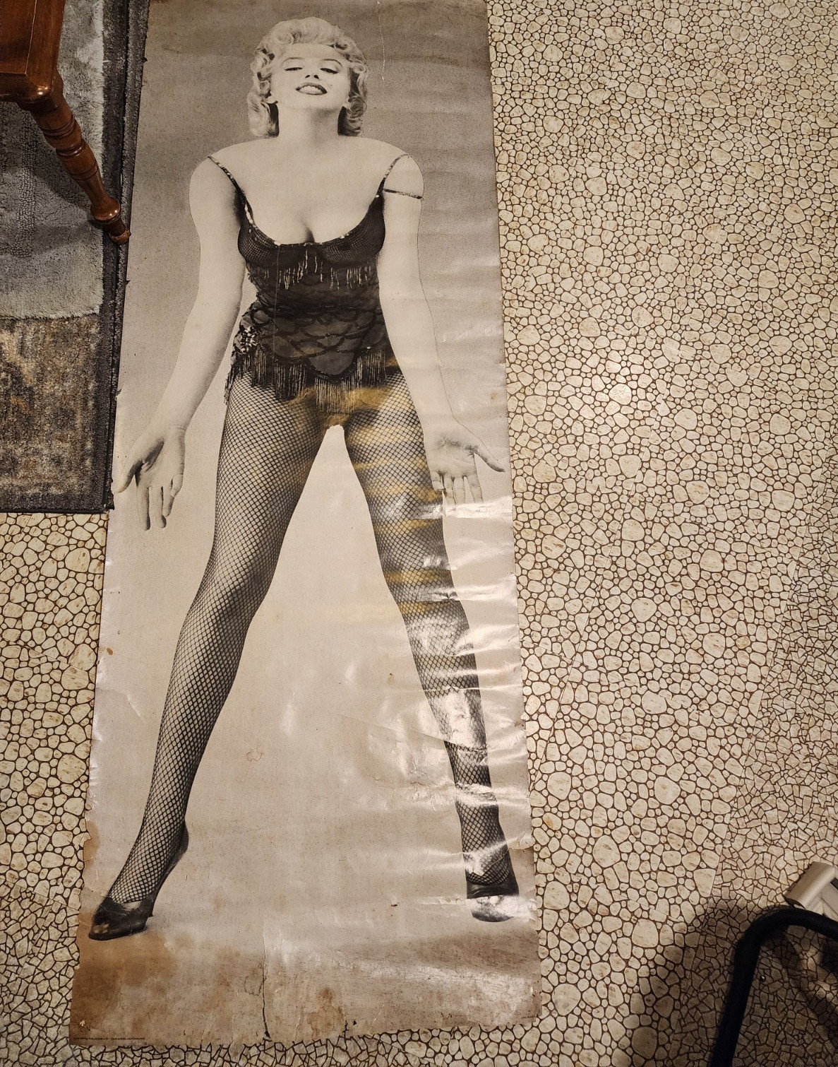 1976 Marilyn Monroe Full-Length Black/ White Vintage Pinup Paper Poster Unframed