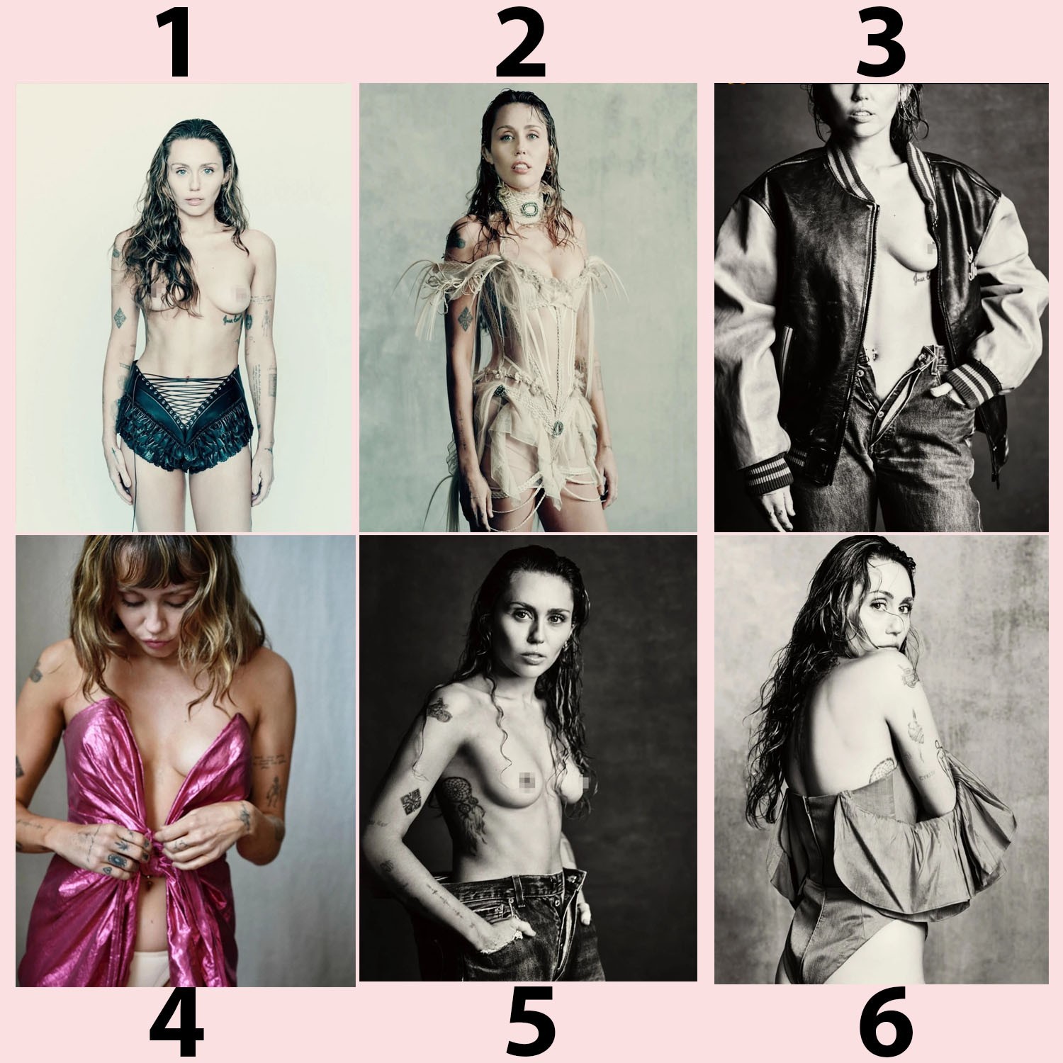 Miley Cyrus Editorial Fashion Portrait Modern Icon Art Poster