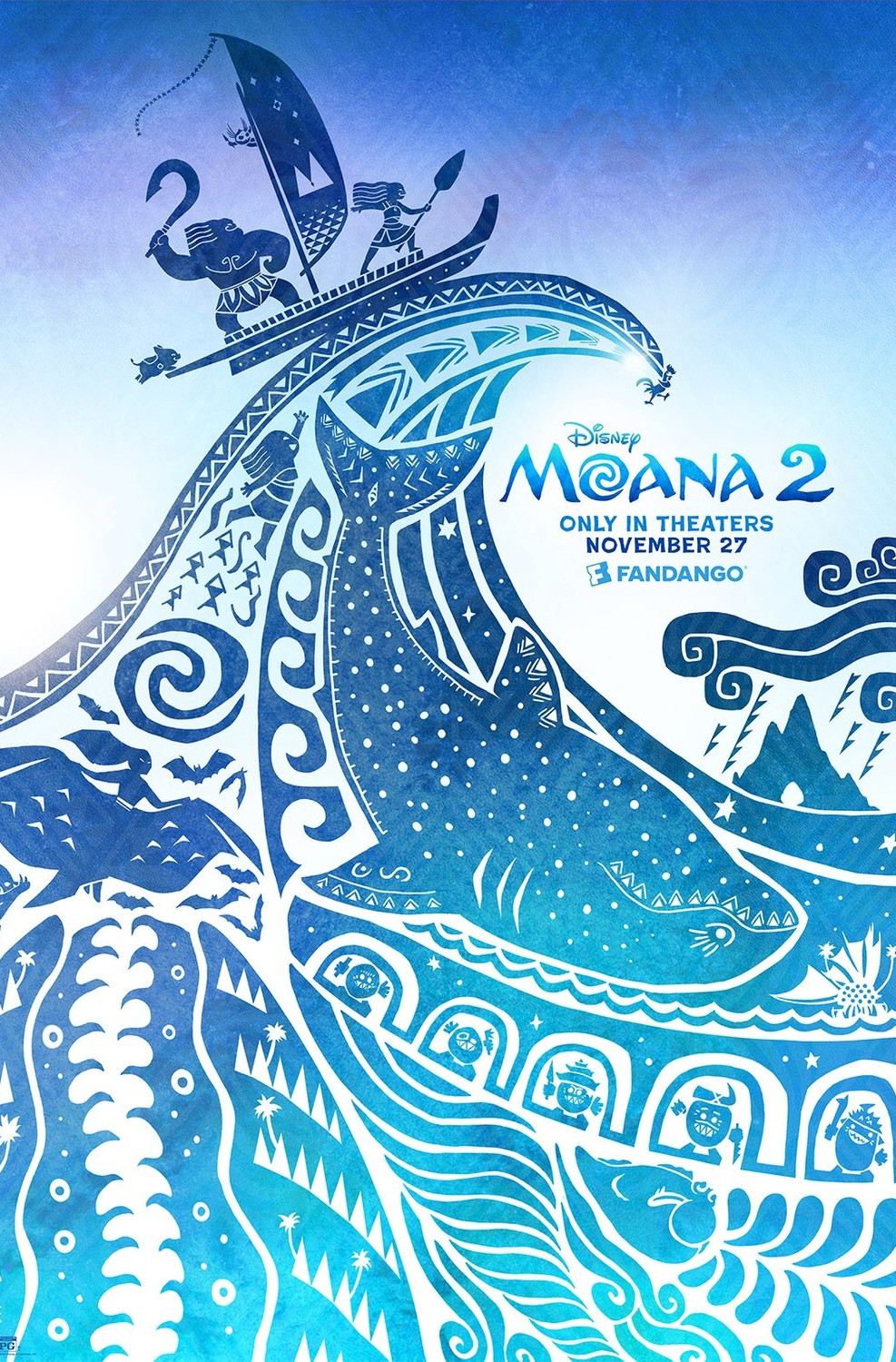 Disney Moana 2 11″ x 16.5″ Collector’s Movie Poster ( T5 )