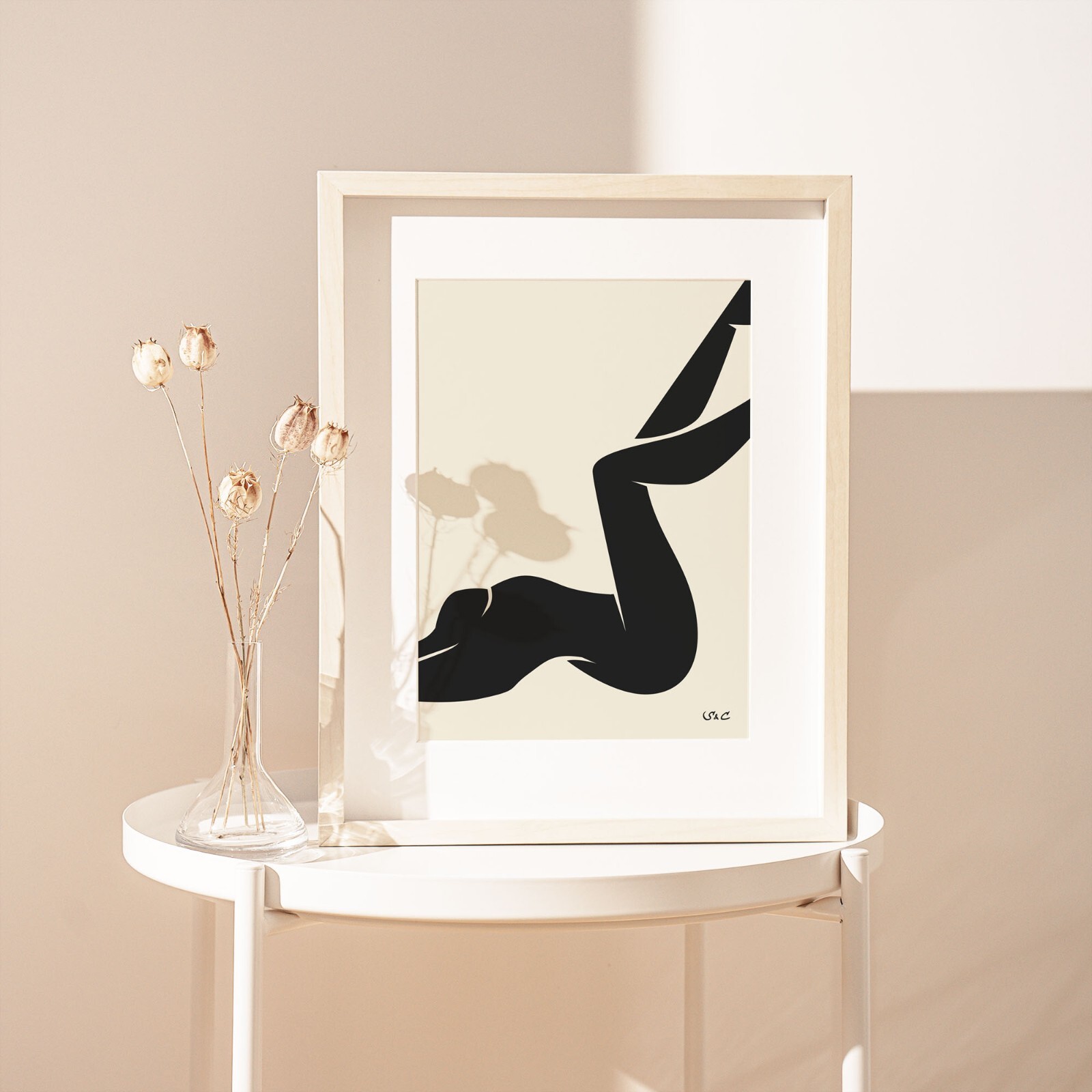 Henri Matisse Nu Bleu Inspired Abstract Woman Body Figure Poster Art Print