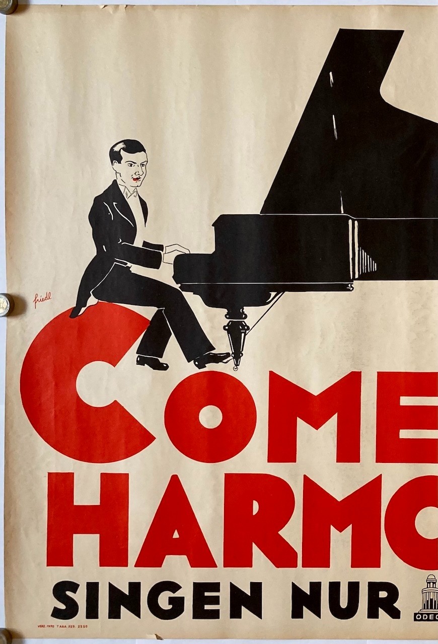 Original Vintage Poster COMEDIAN HARMONISTS – GERMAN ENSEMBLE – MUSIC – 1970