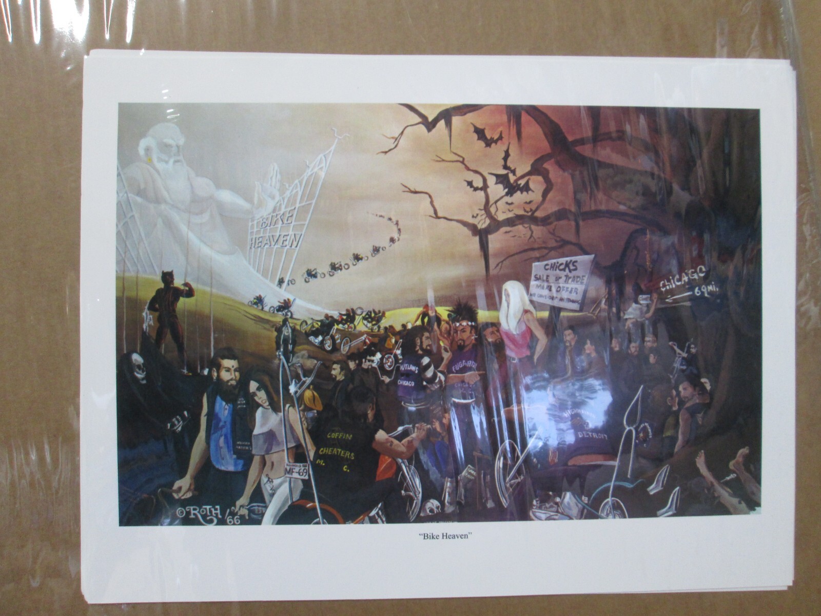 2000’s bike heaven Roth mini poster PRINT rad rod 18786