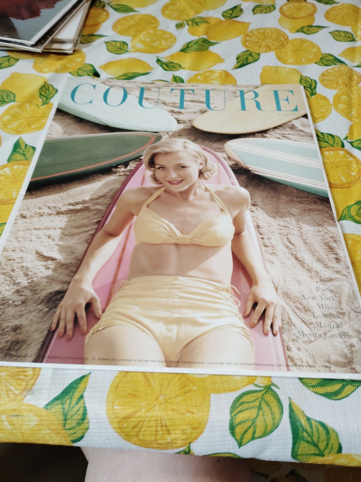 COUTURE Magazine Cover May, 1951, 11″ X 14″ by Artbeats NEW Ready to Frame