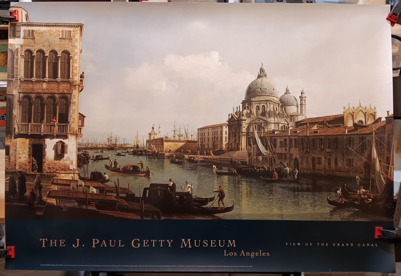 1997 J Paul Getty Museum Los Angeles Bernardo Bellotto Grand Canal Poster 25×36