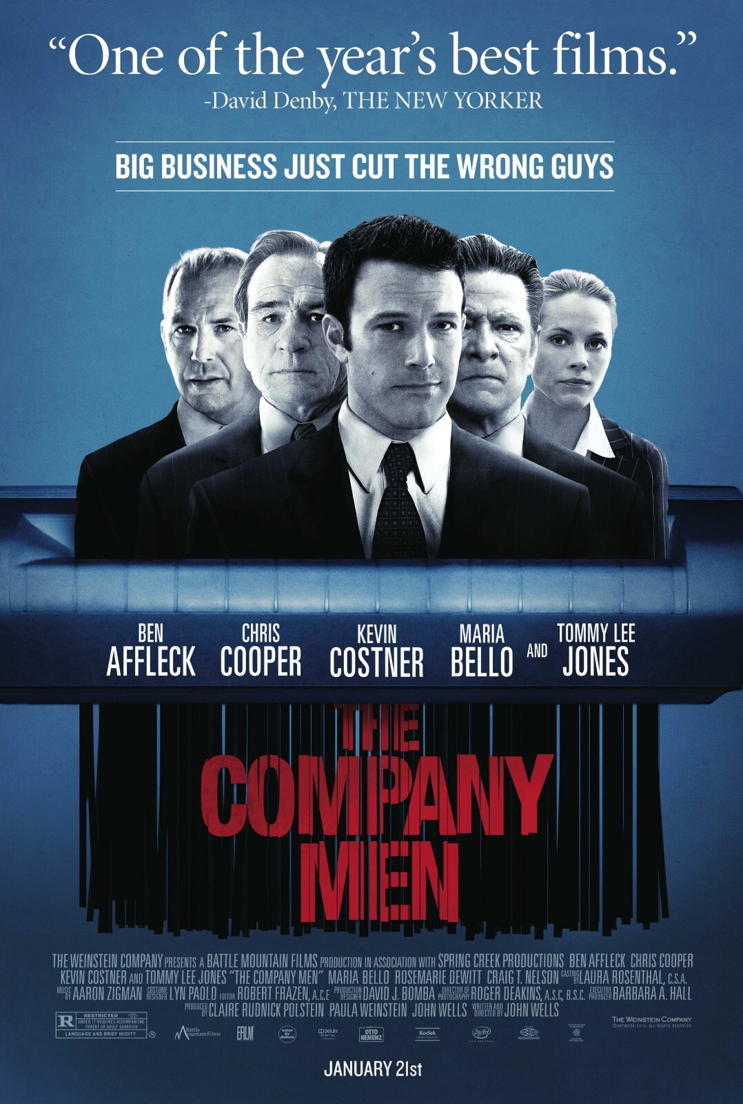 The Company Men movie poster – 11 x 17 inches – Ben Affleck, Kevin Costner