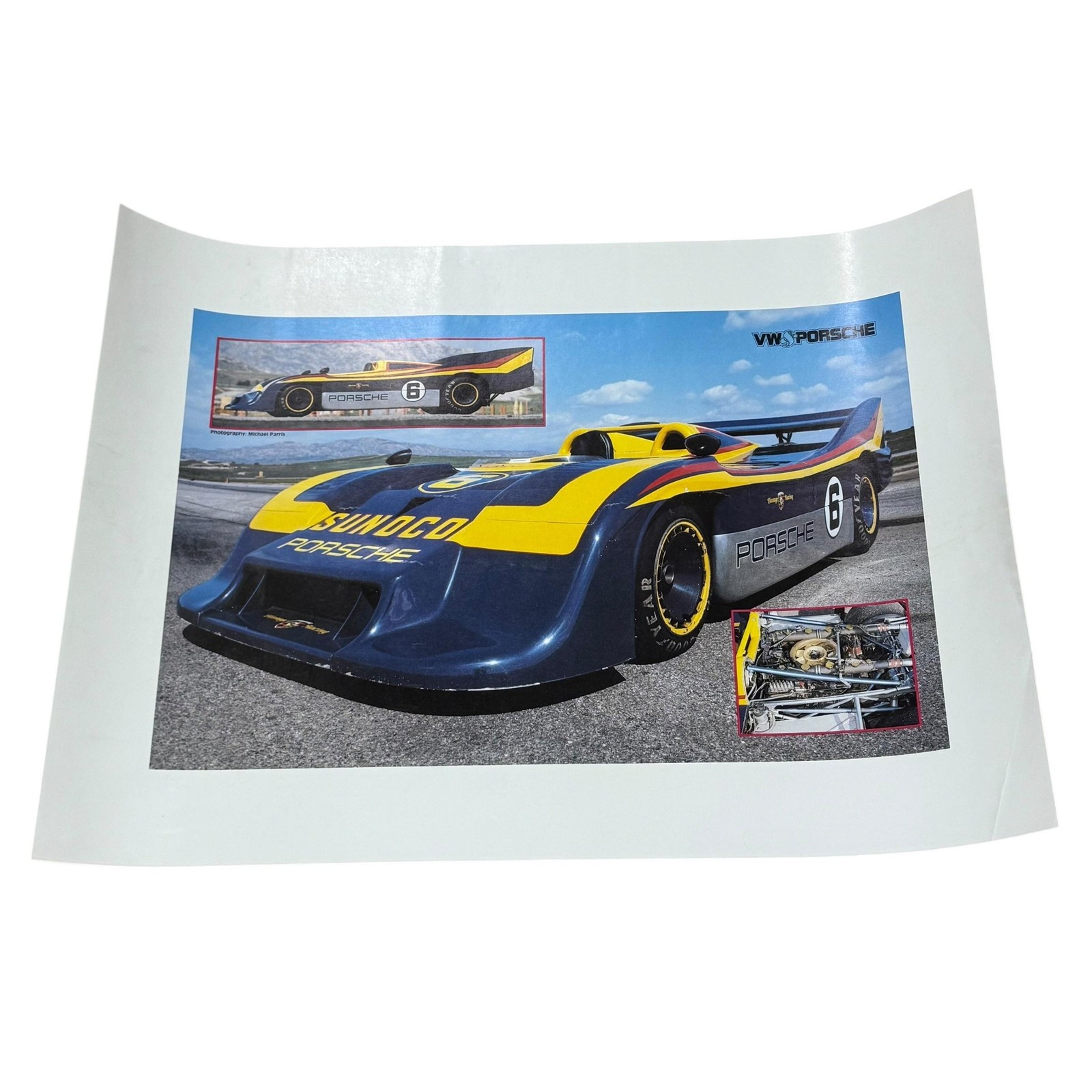 Vintage Porsche 917/30 Sunoco Race Car Print Michael Parris VW Porsche