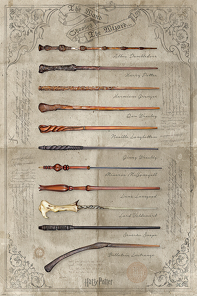 Harry Potter – Movie Poster / Print (The Wand Chooses The Wizard) (Wands)