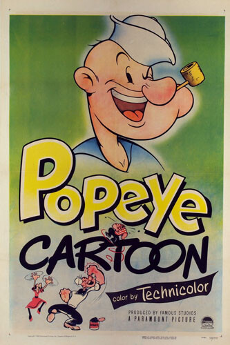 POPEYE CARTOON MOVIE POSTER classic funny 20×30