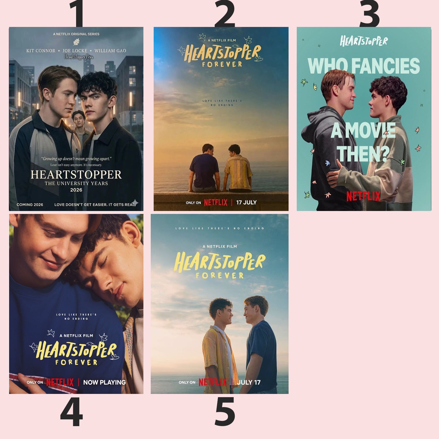 Heartstopper Forever 2026 Netflix Movie Nick and Charlie Poster