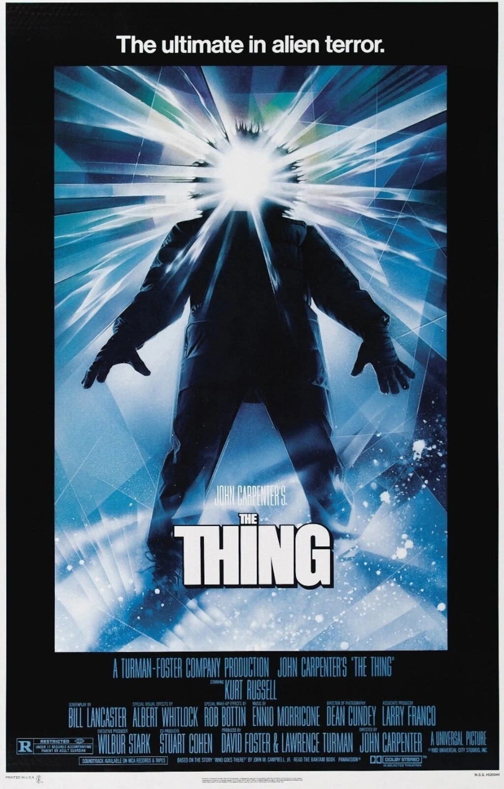 The Thing John Carpenter Classic Horror Movie Poster, Sci-Fi Wall Art