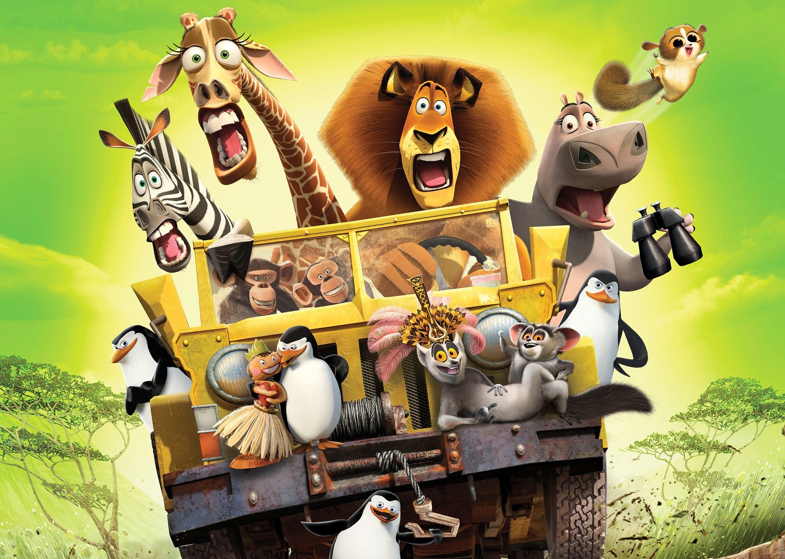 Madagascar kids cartoon animals animation Large art poster Size A0 A1 A2 A4
