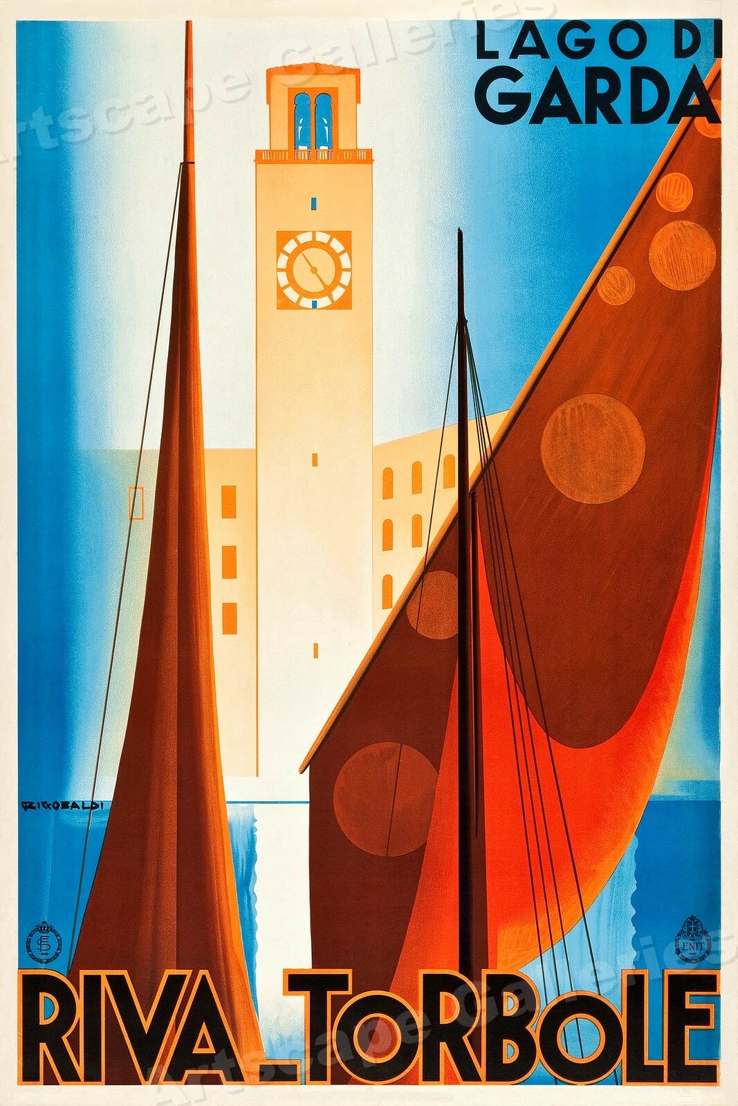 1936 Riva-Torbole Italy Vintage Style Classic Italian Travel Poster – 16×24