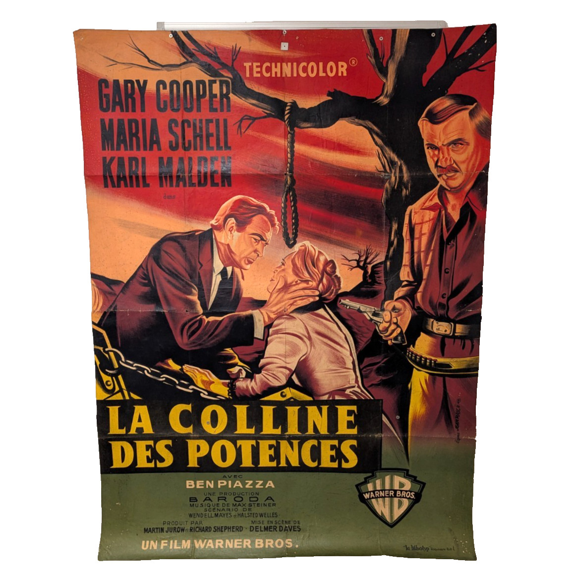 The Hanging Tree 1959 – Gary Cooper – Maria Schell 47″x63″ French Movie Poster