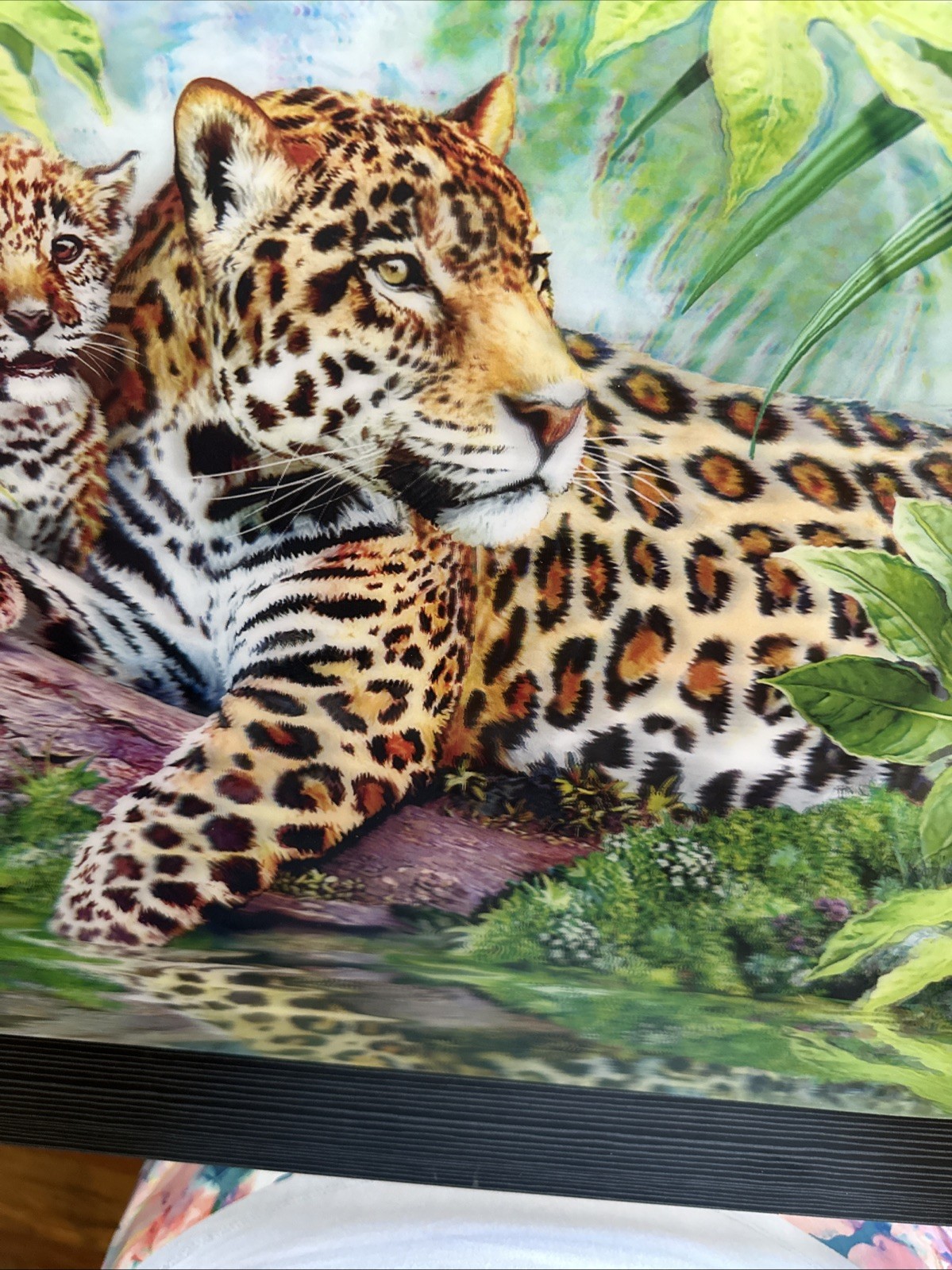 “Jaguars By The Pool” Howard Robinson 2014 3D Poster 15.5X12”