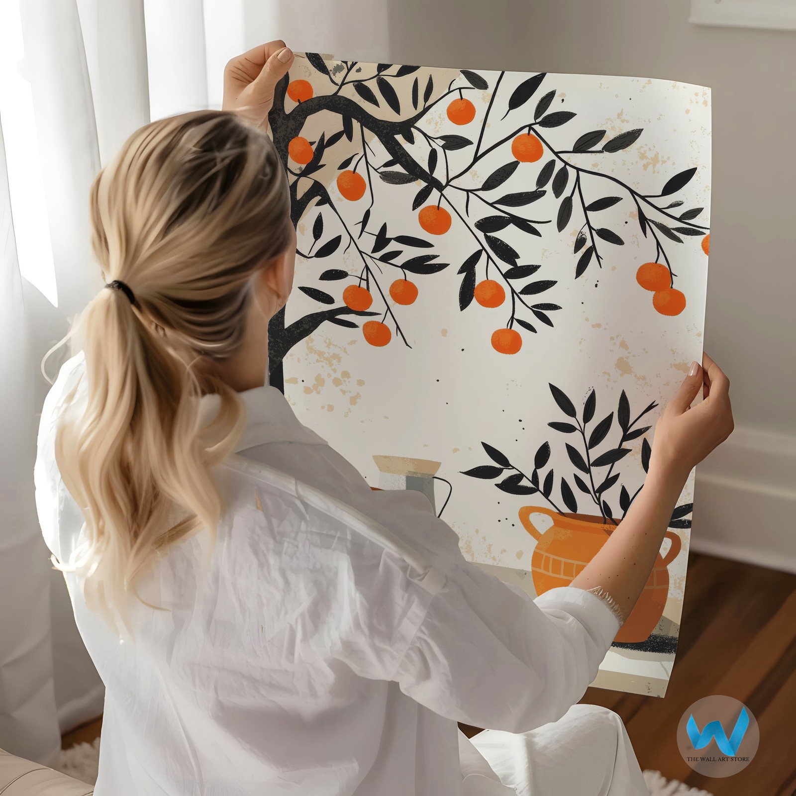 Vintage Botanical Orange Tree Wall Art Poster Premium Quality