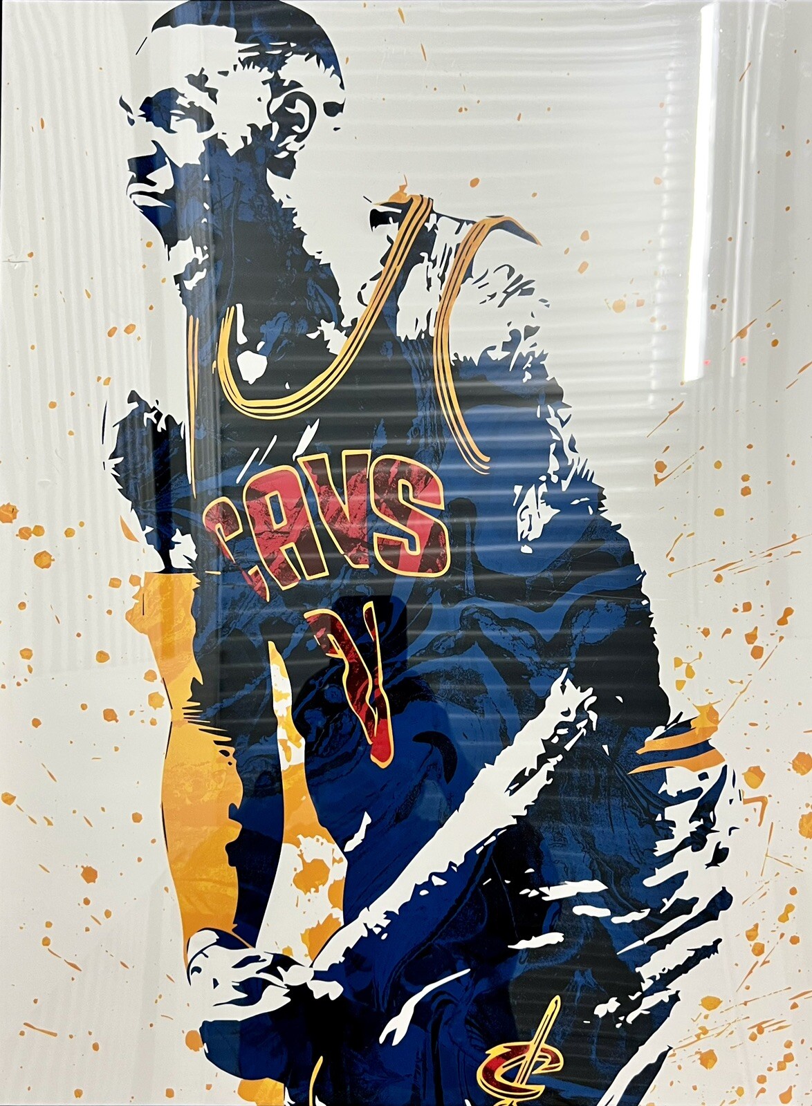 LeBron James Cleveland Cavaliers Sports Print 24” x 18” Man Cave Poster-EUC!