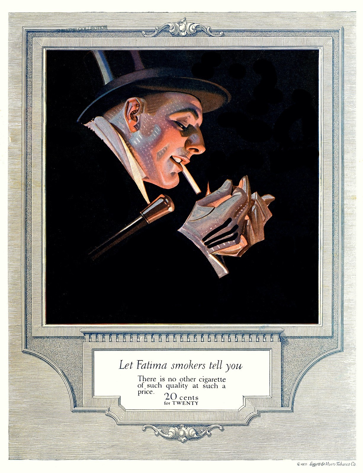 Fatima Cigarettes Vintage Poster Print 24×36 Art Deco Tobacco Ad Wall Art
