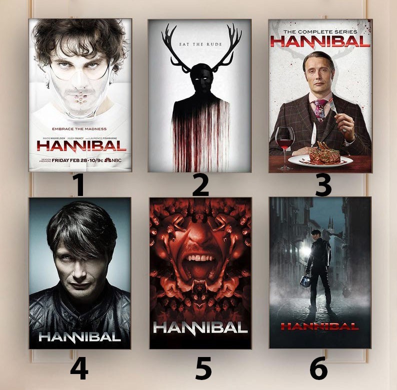 Hannibal Psychological Thriller TV Series Horror Art Poster