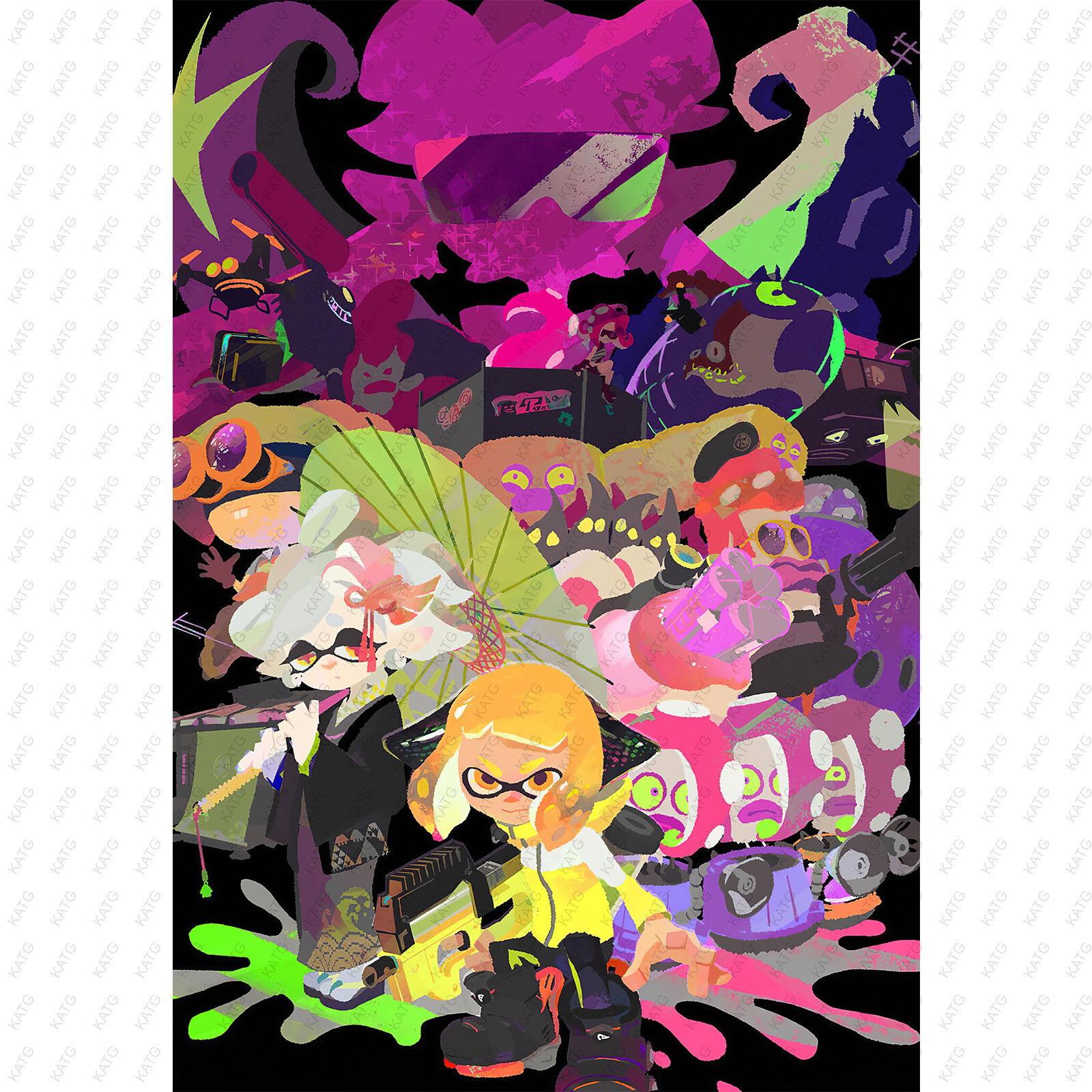Splatoon 2 Hero Mode Poster High Quality 4×6 8.5×11 11×17 13×19