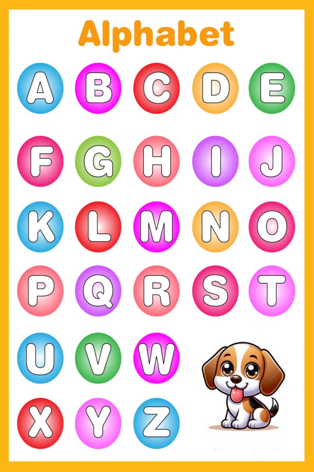 Alphabet Chart for Children | POSTER 24 X 36 | pre-k