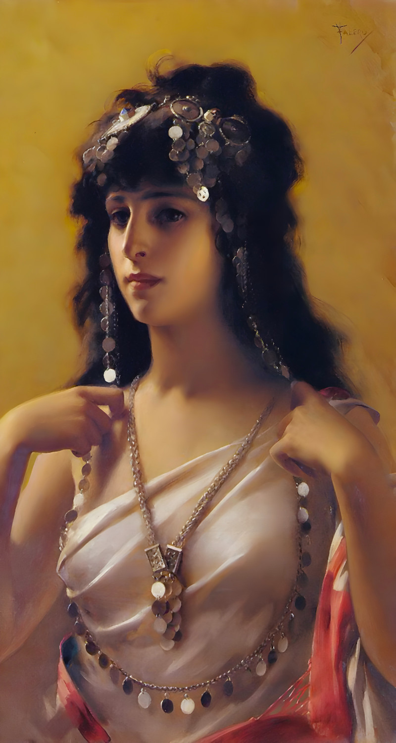 An Oriental Beauty Luis Ricardo Falero 1890 Woman Painting Poster Art Print