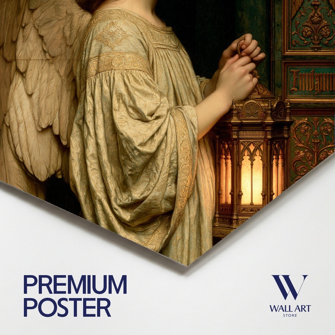 Angelic Figure Pre-Raphaelite Poster | Serene Wall Art | Home Decor