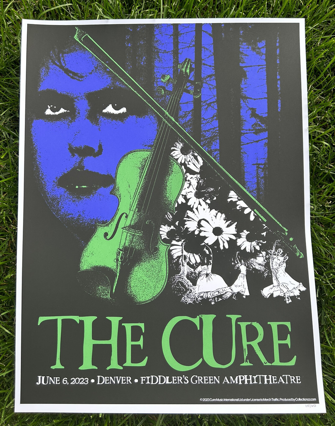 THE CURE 2023 Fiddlers Green – Denver, Colorado 18×24 Screen Print Show Poster