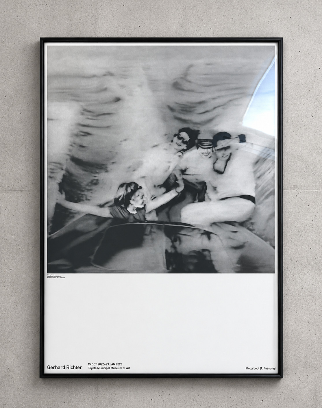 Gerhard Richter Poster Motor Boat 1st Version B2 Framed Tokyo LTD 20.3×28.7