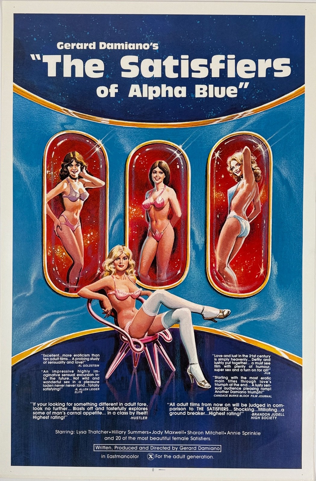 Satisfiers of Alpha Blue Movie Poster Original 1981 USA Cinema Use Litho 27 x 41