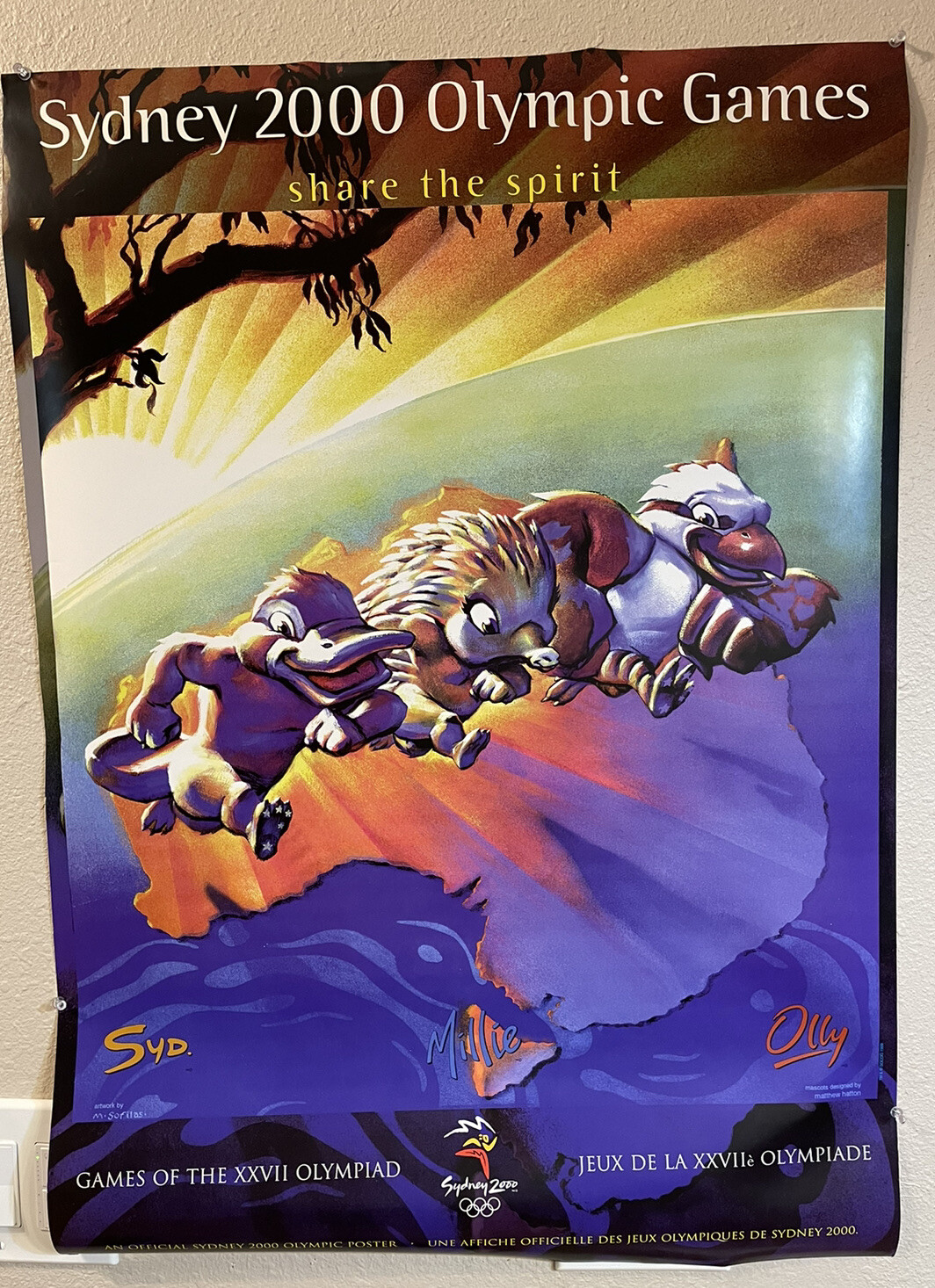 Vintage Original 2 Poster Sydney 2000 Olympic Games lot Share The Spirit