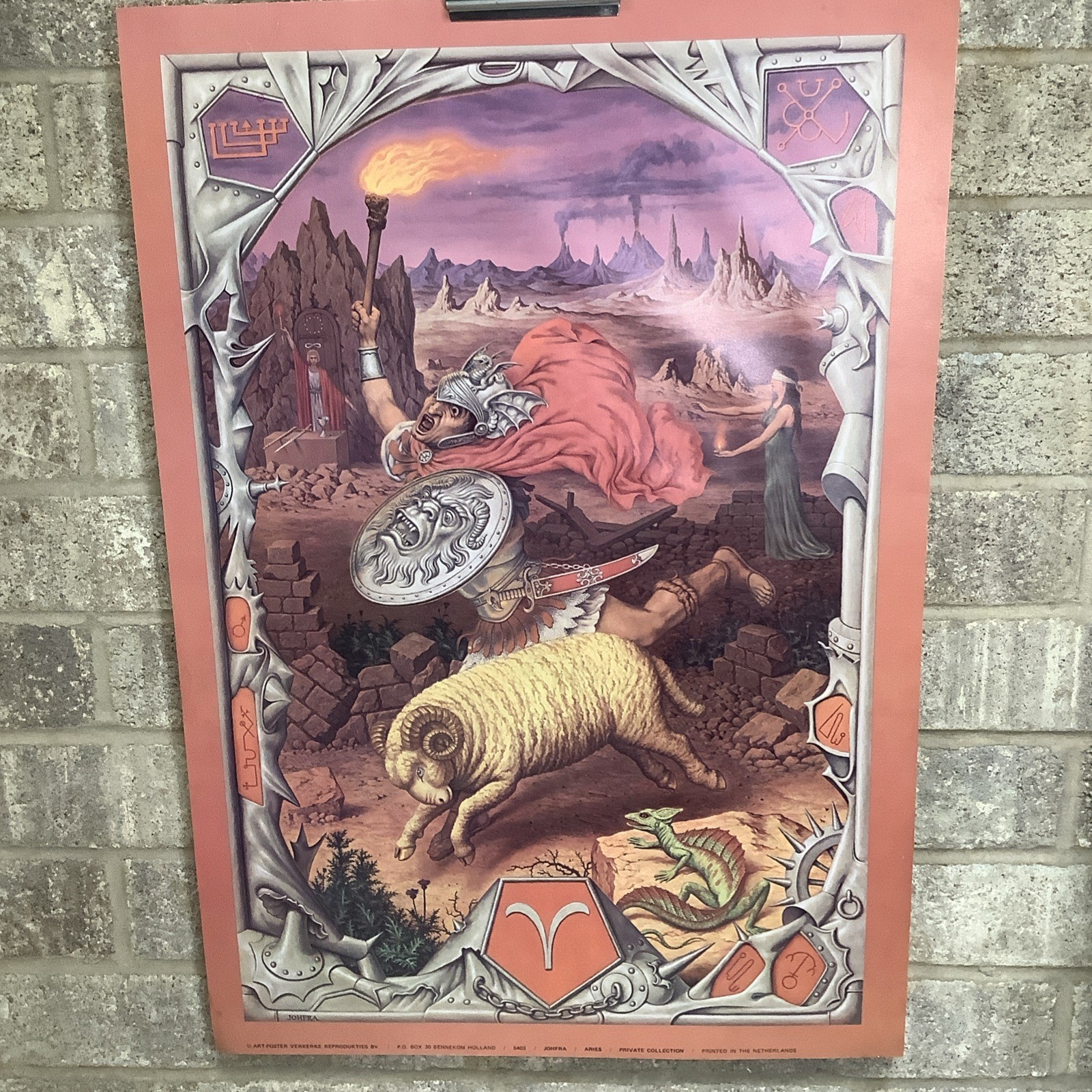 Aries The Ram- 15×21 in poster by Johfra Bosschart – Verkerke poster -1975