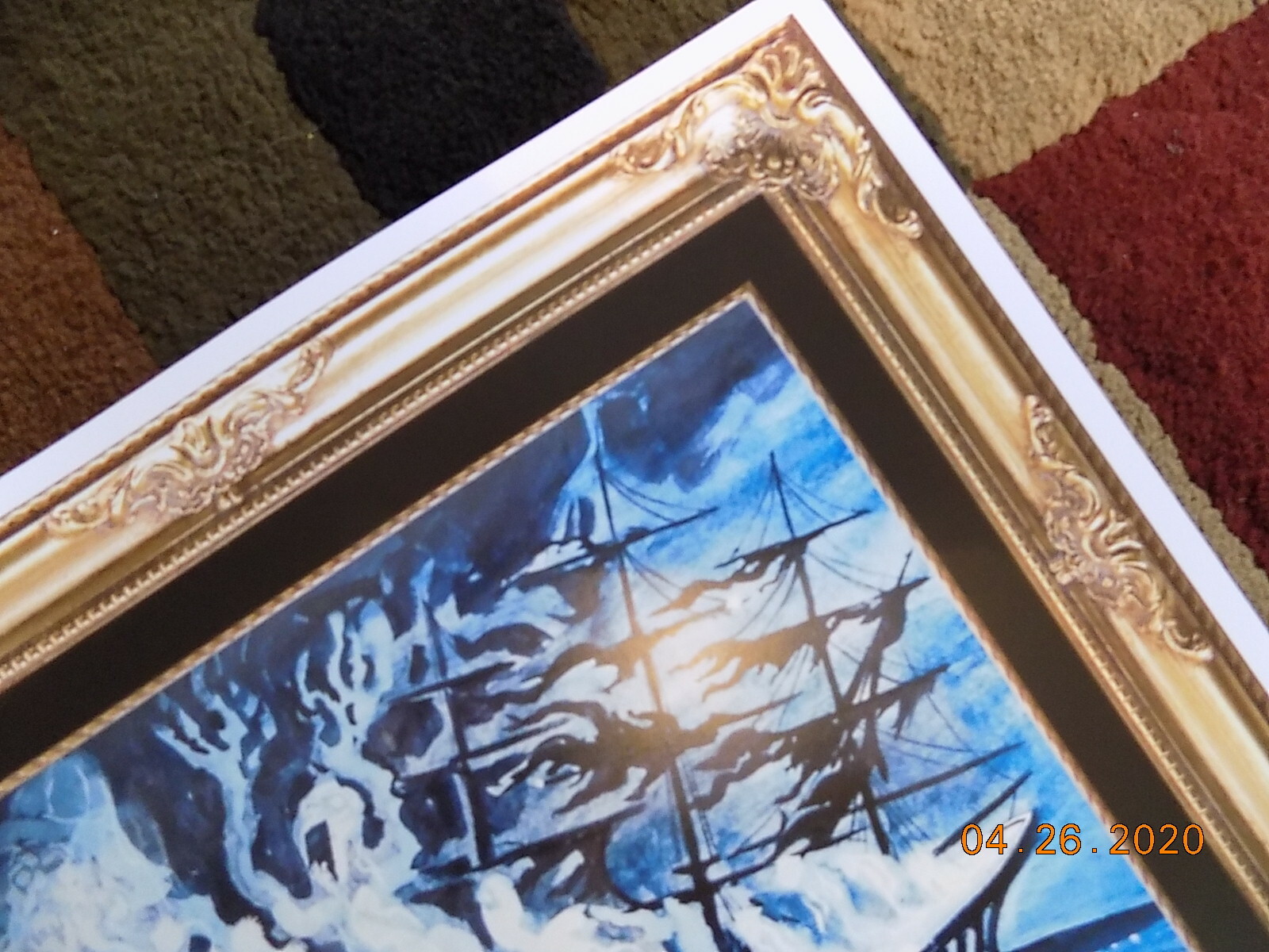 Disney Haunted Mansion ghost ship 11″ x 12.75″ Collector’s Painting Poster