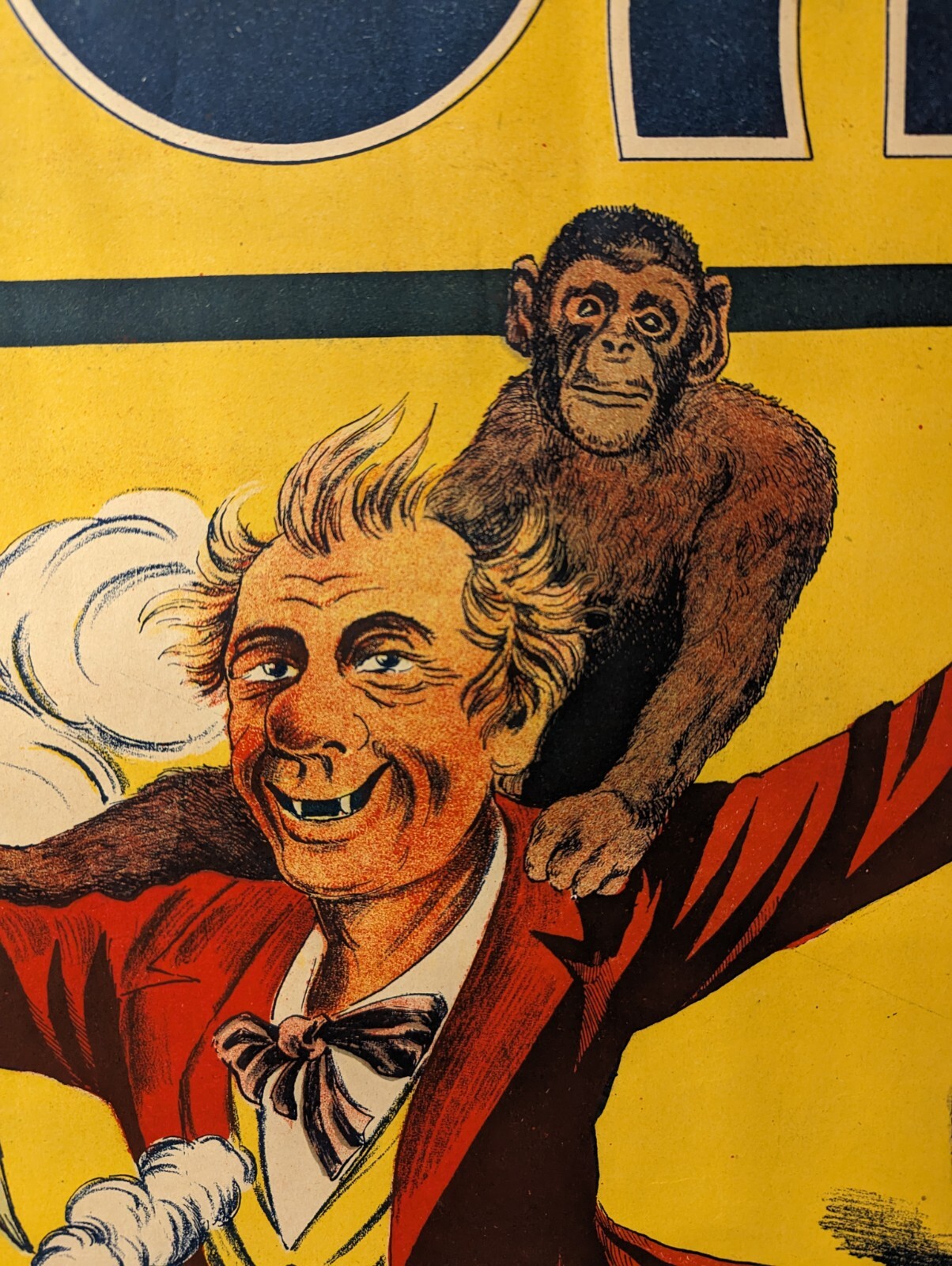 Clown Devil / Circus Ad Poster / 1936 ZOLLO Railway / Soviet Propaganda / 41×29″