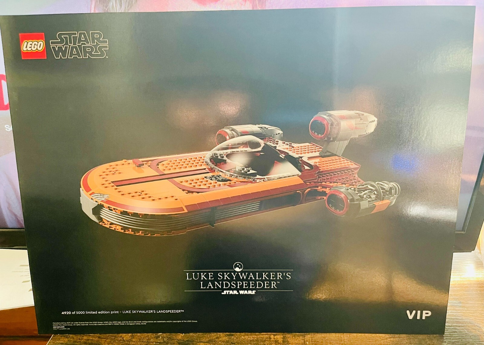 LEGO Star Wars VIP Limited Edition UCS Luke Sky Landspeeder Poster #4920/5000