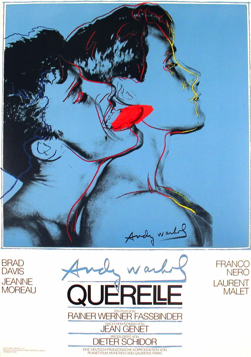 Querelle Blue Andy WARHOL Original Film Poster Print Art 39 x 27