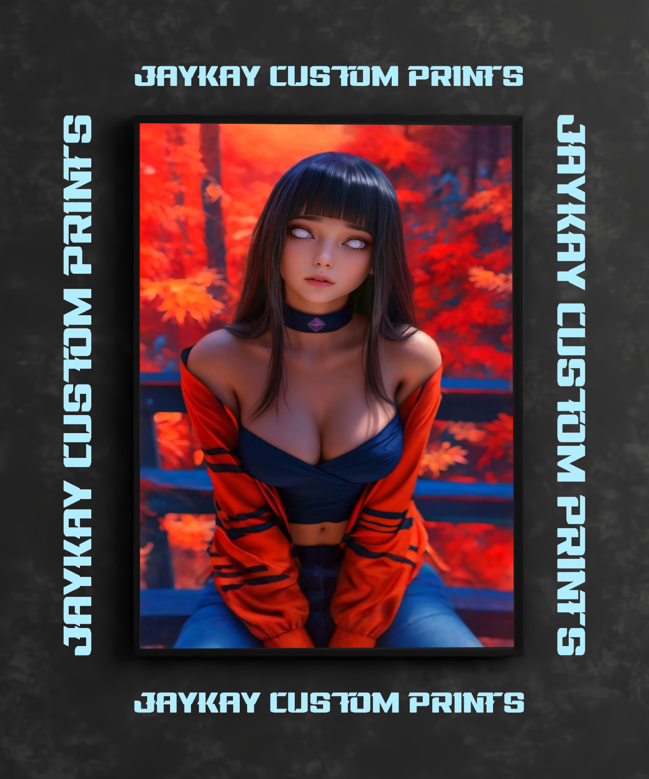 Hinata Hyuga Naruto Anime Manga Poster Print – No Frame