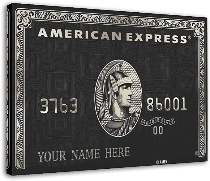 American Express Card Print Poster Modern Wall Poster Unframed 12×18 16×24 24×36