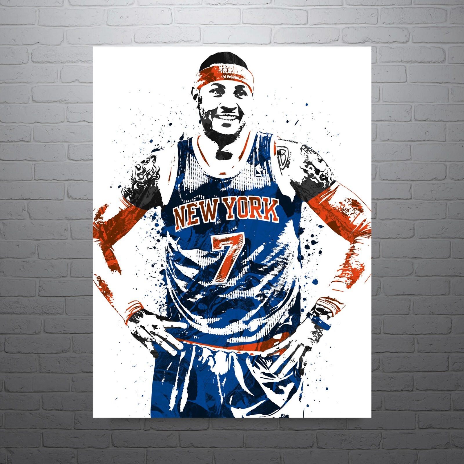 Carmelo Anthony New York Knicks Sports Print, Man Cave-FREE US SHIPPING