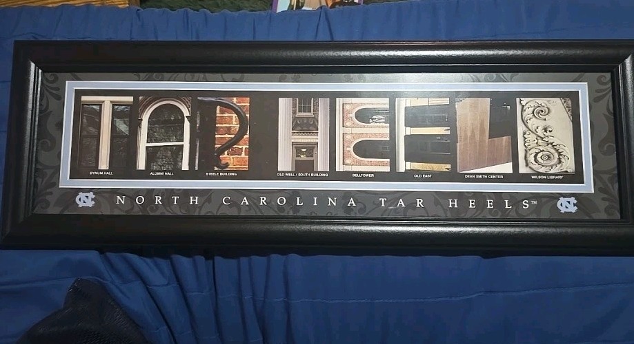 UNC Architecture Picture Spell Out Dorm Wall Art Decor 24×8