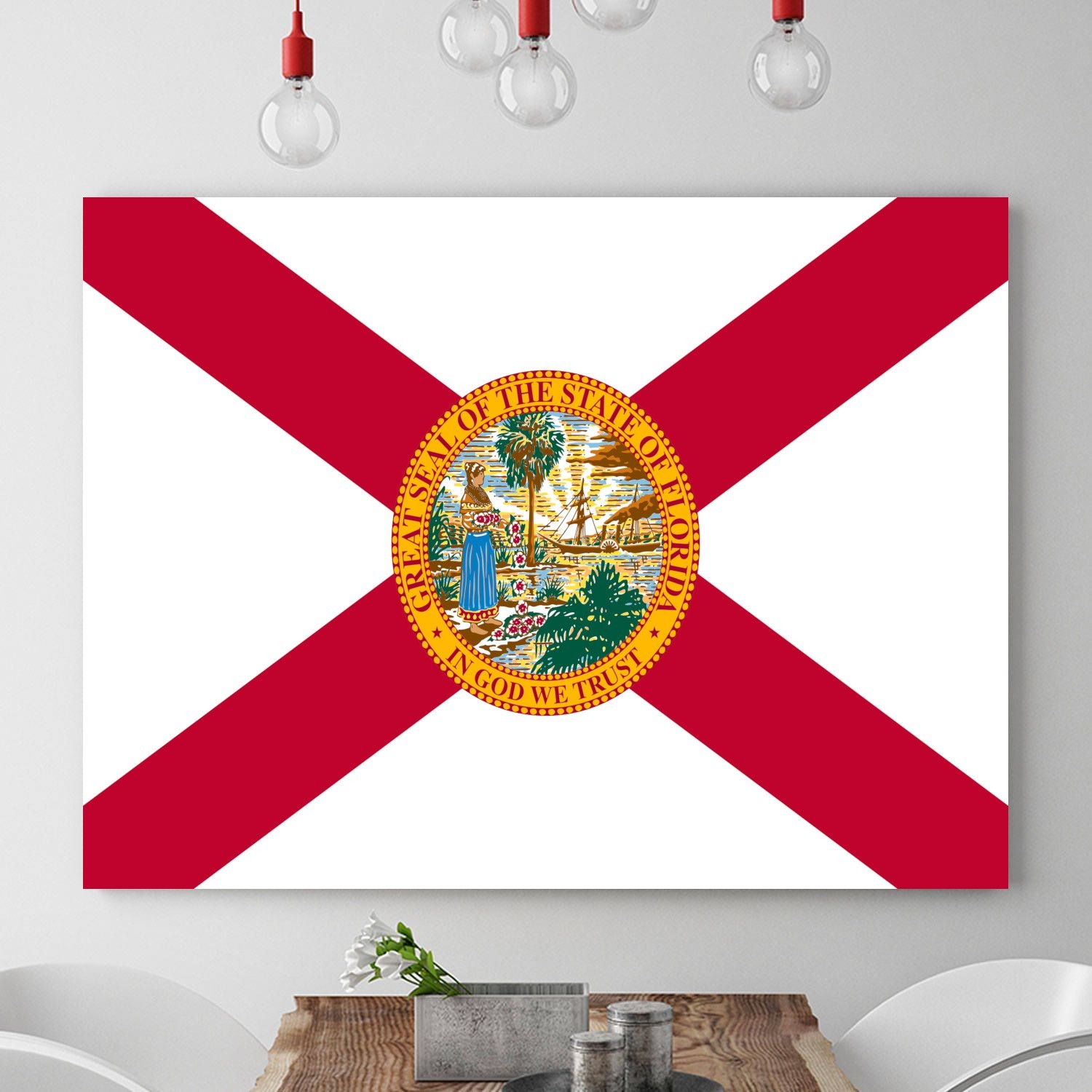 FLORIDA State Flag United States Office Home Decor Wall Art Print Poster/Canvas